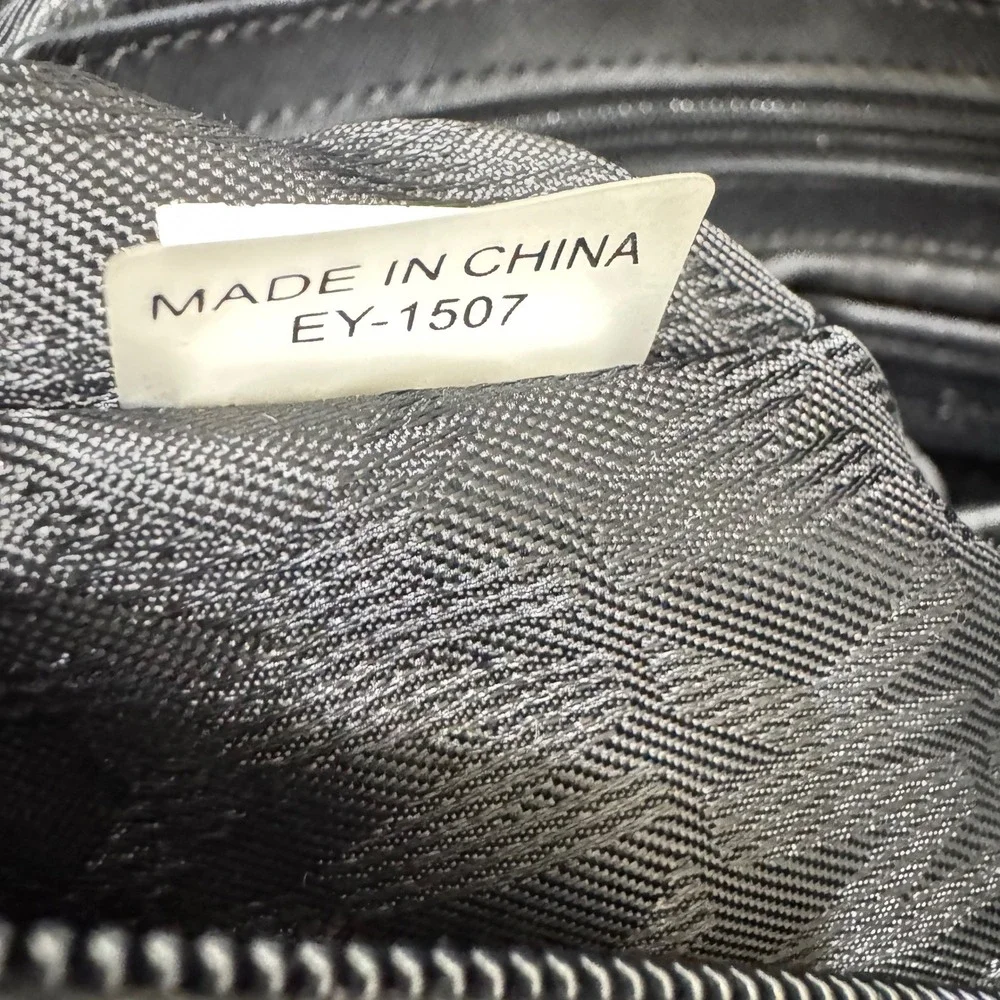 Michael Kors Jet Set Signature Logo Tote Womens Large Black Silver - Picture 11 of 12